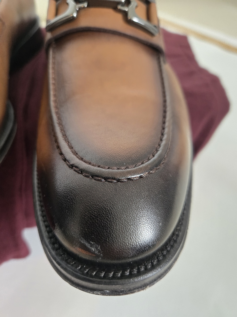 Bruno Magli Raging Leather Bit SLIP ON Loafer Cognac  MENS SIZE 11 - Picture 8 of 9
